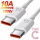 Кабель надшвидкий зарядний 10A 120W Type C до Type-C 1 m White Galakeys (40-14) - зображення 1