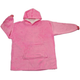 Плед толстовка с капюшоном и рукавами Huggle Hoodie оверсайз Розовый One Size - изображение 9