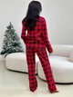 Піжама жіноча домашня COSY у клітинку "Holly Jolly" червоно/чорна 2XL (сорочка+штани) HJFRBF0409 - зображення 2
