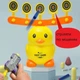 Повітряний тир з літаючими кулями та рухомими мішенями 2в1 Diy Shot Game Каченя дитяча інтерактивна гра з пістолетом, звукові та світлові ефекти Жовтий - зображення 5