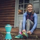 Складна пляшка для відпочинку та туризму Easy Camp Folding Bottle 0.5l силіконова, герметична, з карабіном Блакитний - зображення 6
