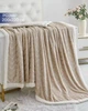Плед евро 200×220 см двойной теплый с эко-овчиной Soft Comfort, светло-бежевый (DZ_02) - изображение 3