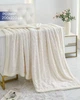 Плед евро 200×220 см двойной теплый с эко-овчиной Soft Comfort, молочный (DZ_03) - изображение 3
