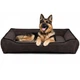 Лежак для собак всех пород EGO Bosyak Soft 2XL 120x100 Коричневый (лежанка для больших собак от 30 кг) - изображение 1