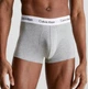 Набір чоловічих трусів боксерів Calvin Klein men boxer 3 шт в наборі, розмір S сірі, білі та чорні, з поясом білим. - изображение 3