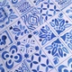 Скатерть SoundSleep Blue Mosaic водоотталкивающая 130х180 см белая (2800005024364) - изображение 6