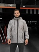 Вітровка Soft чоловіча весняна осіння спортивна з капюшоном XXL сіра (26650) - зображення 1