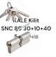 Дверные секреты цилиндры для замка KALE 164 SNC 35+10+45: 90 mm никель 5 ключей - изображение 1