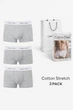 Набор трусов-боксеров Calvin Klein Underwear 3 шт M серый - изображение 1