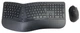 Zestaw bezprzewodowej Conceptronic Wireless Ergonomic Keyboard+Mouse EN (PT) Black (ORAZIO02PT) - obraz 1