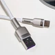 Кабель Baseus Cafule Metal Data Type-C 66W (1m) white - изображение 4