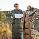 Спальник з капюшоном Naturehike U350 NH20MSD07, (1°C), лівий, коричневий - зображення 4