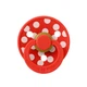Соска пустышка BIBS Polka Colour Latex круглая 6-18 мес Candy Apple / Blossom - изображение 1