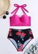 Жіночий купальник FS Flowers Lace Up L Рожевий (9077) - зображення 6