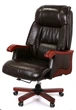 Кресло АКЛАС Галахад EX RL (Кожа LC-K Dark brown/PU Dark brown) - изображение 1