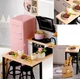 3D-конструктор Румбокс "Corner of Happiness" (Уголок счастья) QT-027, интерьерная миниатюра DIY Кухня с подсветкой и куполом - изображение 3
