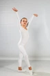 Комбінезон спортивний Dance&Sport бавовна N021-8 д/р S/110-116 Білий - изображение 3