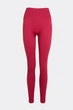 Жіночі безшовні легінси в рубчик з моделюючим швом Giulia FLEXING LEGGINGS POWER XXS/XS Bordo-winterberry, легінси з мікрофібри, для спорту, для тренувань - зображення 2