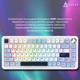 Игровая клавиатура Беспроводная/Bluetooth/USB-подключение Ajazz AK820 MAX PLUS Daydream Switch RGB White - изображение 7