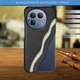 Кожаная накладка Stenk Cover для Realme GT 8 Pro Чёрная (80345) - изображение 4