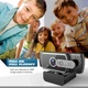 Вебкамера Neefeaer W6 Full HD 1080P з мікрофоном, автофокусом і захисною кришкою, USB веб-камера для навчання та відеозв’язку - зображення 7