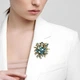 Брошь BROCHE бижутерия с кристаллами Авангард голубая BRBF114940 - изображение 2