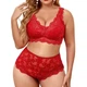Комплект білизни Мереживо L-XL Червоний (37/37) - зображення 1