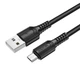 Кабель USB Borofone BX116, MicroUSB, 2.4A, 1m, Чорний - зображення 2