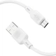 Кабель USB Borofone BX113, Silicone, MicroUSB, 2.4A, 1m, Белый - изображение 2