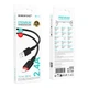 Кабель USB Borofone BX110, Lightning, 2.4A, 1m, Чорний - зображення 5
