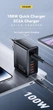 Зарядний пристрій Essager, 100W, GaN, QC 4.0, 2xType-С, 2xUSB, Black - зображення 6