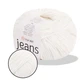 YarnArt Jeans, Белый № 01 – пряжа нити для вязания спицами и крючком (игрушки, одежда), 55% хлопок, 45% акрил, 50 г/160 м, полухлопок Ярнарт джинс - изображение 1