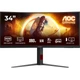 Монитор 34" AOC CU34G4 3440x1440 WQHD VA 180Гц изогнутый игровой 2хHDMI DP HAS Pivot Черно-Красный - изображение 1