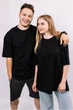 Футболка універсальна ОВЕРСАЙЗ бавовна 100% ЧОРНИЙ, р.L-XL - изображение 5
