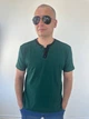 Футболка 3Д на гудзиках т.зелений/чорний, р. 4XL - изображение 1