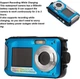 Цифровая подводная камера Full HD 2.7K 48MP с двумя экранами спереди и сзади и 16-кратным цифровым зумом - изображение 2