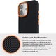 Чохол для смартфона Apple iPhone 17 ArmorStandart LikeCarbon2 SE MagCase Kevlar/Black/Orange (ARM89163) - зображення 7