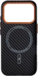 Чехол для смартфона Apple iPhone 17 Pro ArmorStandart LikeCarbon2 SE MagCase Black/Orange (ARM89161) - изображение 2