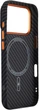 Чехол для смартфона Apple iPhone 17 Pro ArmorStandart LikeCarbon2 SE MagCase Black/Orange (ARM89161) - изображение 4