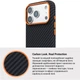 Чехол для смартфона ArmorStandart LikeCarbon2 SE MagCase для Apple iPhone 17 Pro Max Black/Orange (ARM89162) - изображение 7