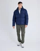 Мужская пуховая куртка US Polo Assn однотонная с капюшоном L синяя - изображение 3