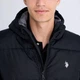 Мужская пуховая куртка U.S.Polo Assn стебаная с капюшоном XL черная - изображение 5