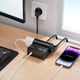 Универсальный сетевой удлинитель Hoco AC34 (3 USB Type-C, USB-A, 2 розетки до 2500 Вт, быстрая зарядка PD/QC, 1,5 метра) - Черный - изображение 2