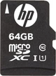 Карта памʼяті HP mi210 microSDXC 64GB Class 10 UHS-I U1 + SD адаптер (SDU64GBXC10HP-EF) - зображення 1