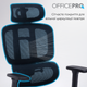 Офисное кресло OfficePro Skyline Footrest Black (OC750-B-B-B) - изображение 16