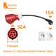 Перехідник в розетку Red CEE 32A Schuko 3,5 кВт 16A (розетка) - зображення 3