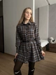Прогулочное платье-рубашка в клетку синего цвета 36754 42/46 - изображение 1