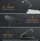 LED лампа для чтения книг с прищепкой аккумуляторная 12 LED память режимов USB Type-C - изображение 5