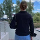 Куртка жіноча джинсова на блискавці косуха заклепки XS чорна - зображення 4