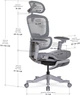 Офисное кресло Mealux Q5 Air Grey (HF-Q5 M/G) - изображение 3